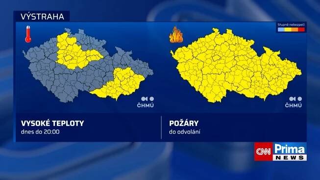 Výstraha meteorologů pro 5. září