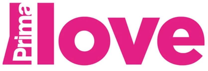 Prima LOVE logo bilé plátno