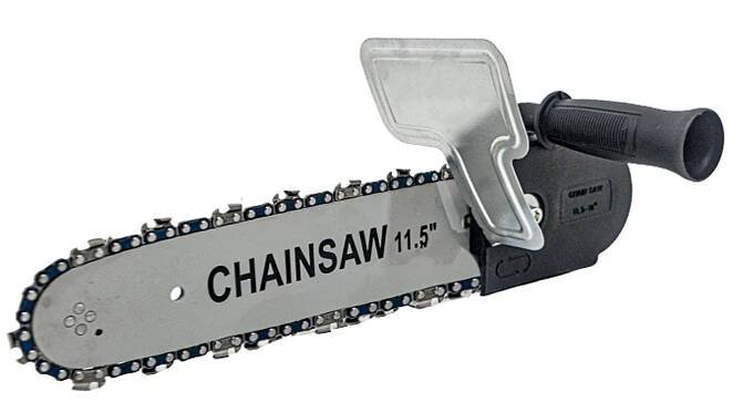 HPD Electric Chainsaw Adaptor Set for Angle Grinder Machine 11.5 inch Set Woodworking Tool (with Chain) for 100mm / 4inch Grinder (Grinder Not Included) Grinder into Chainsaw Convertor