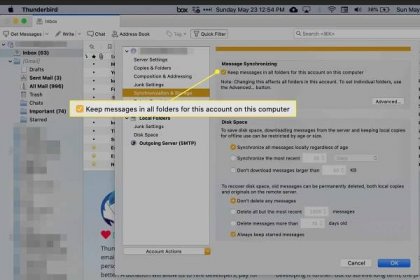 Jak přistupovat k doručené poště IMAP offline v Mozilla Thunderbird 2