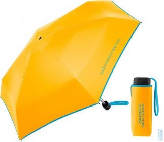 Malý skládací dámský deštník Ultra mini flat spectra yellow 56479 žlutý, Benetton