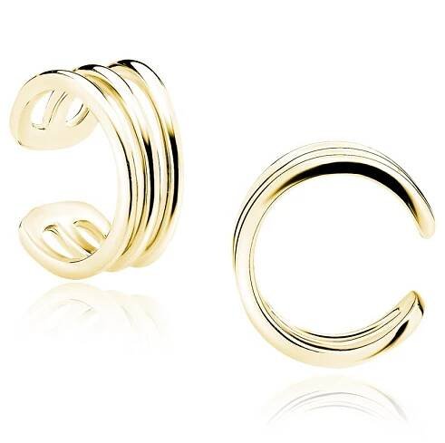 5451 Stříbrná záušnice GOLD 1 ks Ag 925; ≤0,6 g. - Šperky Olivie.cz
