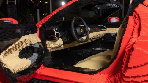 red lego car interior