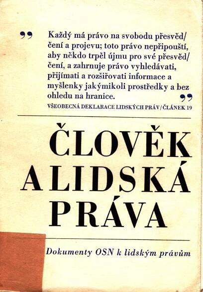 ČLOVĚK A LIDSKÁ PRÁVA - Knihy