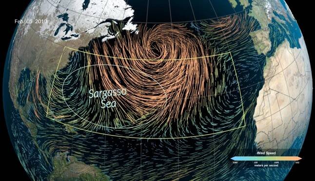 Winds over the Sargasso Sea: December 2009 - March 2010