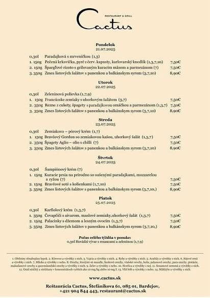 Cactus Restaurant & Grill, Bardejov | restauracie.sk