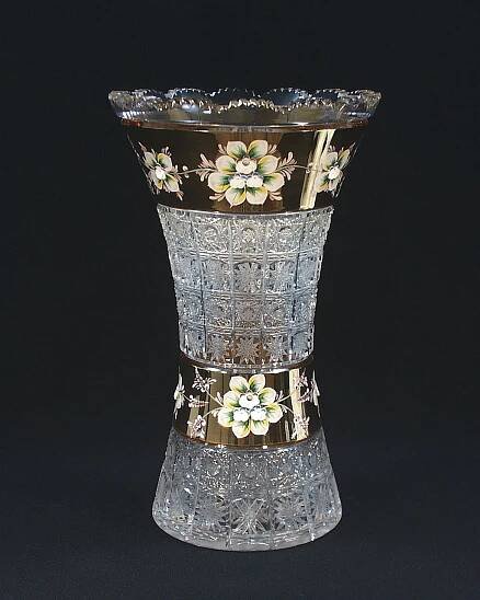 Váza křišťálová broušená 80029/57111/355 35,5 cm. - Tom Crystal Bohemia - Broušené vázy | Porcelán, sklo, lustry, nože