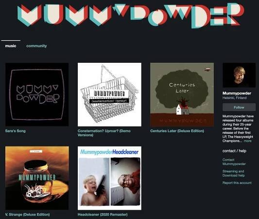 Mummypowder Bandcamp