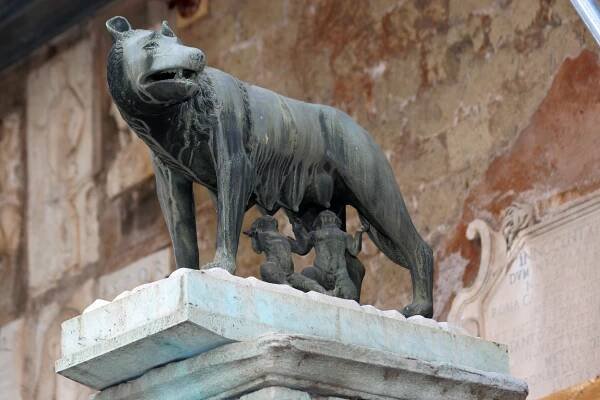 Romulus a Remus stock fotka