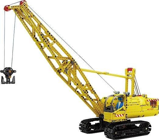 Mould King 17001 žlutý pásový jeřáb s dálkovým ovládáním 1205+ks stavebnice hraček-NEW