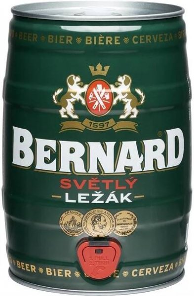 Bernard světlý ležák 11° 4,5% 5 l (sud)