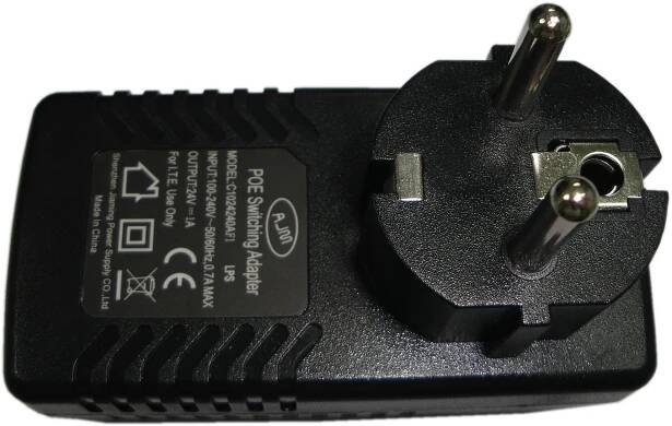MHPower napájecí POE adaptér 24V 1A 24W přímo do zásuvky se zemnícím kolíkem s LED