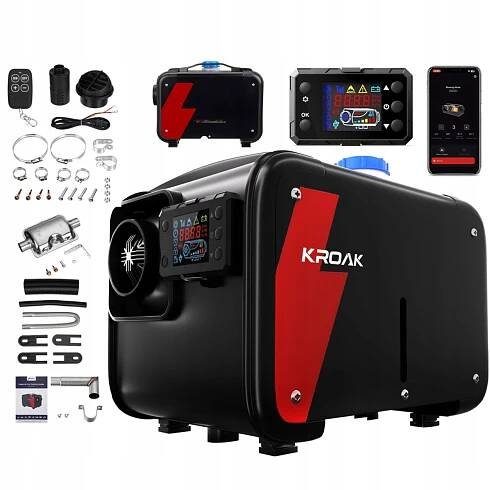 NEZÁVISLÉ TOPENÍ 8KW 12/24V OHŘÍVAČ DIESEL WEBASTO BLUETOOTH LCD