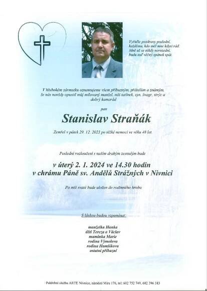 Smuteční oznámení - Oficiální stránka obce Nivnice