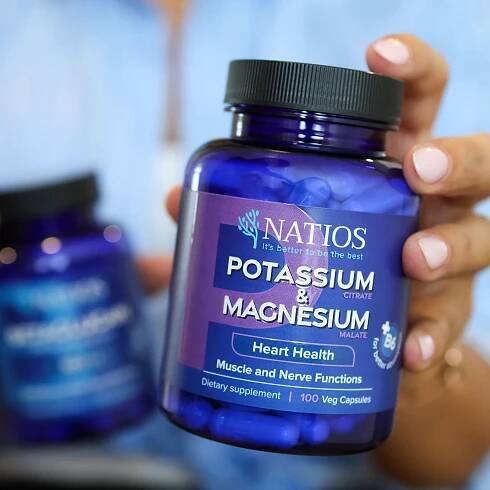 Natios Potassium & Magnesium + B6 100 kapslí