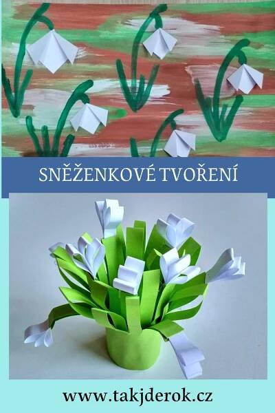 an origami vase with flowers in it and the words snezenkove tvorenii