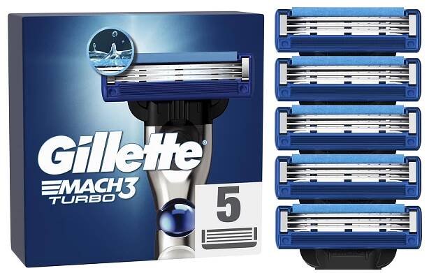 Obrázok produktu pre Gillette Mach3 Turbo žiletky 5 náhradných čepieľok
