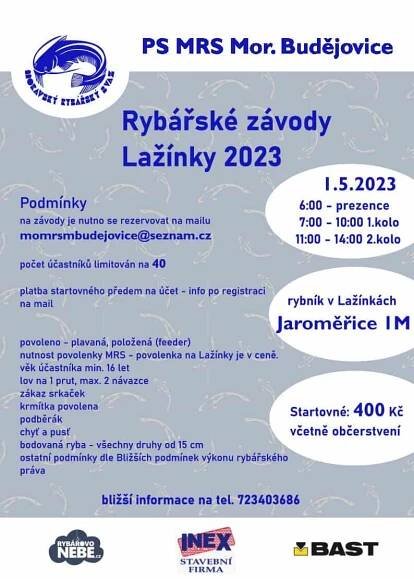 Rybářské závody Lažínky 2023