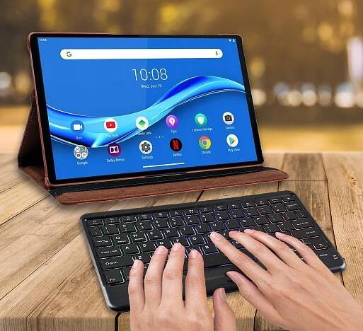 Bezdrátová Bluetooth klávesnice s RGB podsvícením pro Samsung Galaxy Tab A8 10.5" - novexplus.cz