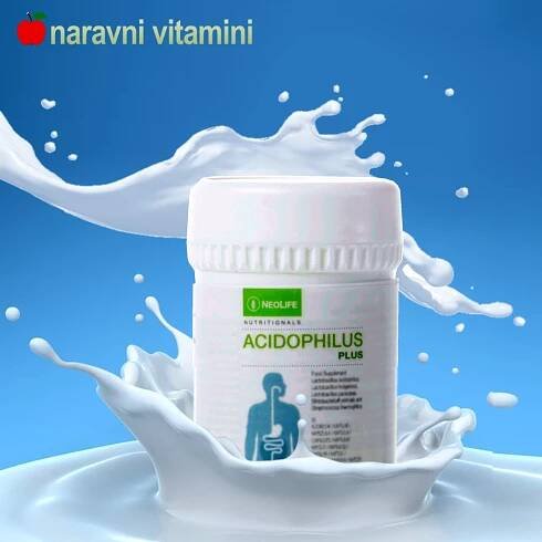 izdelek acidophilus plus neolife in pljusek mleka