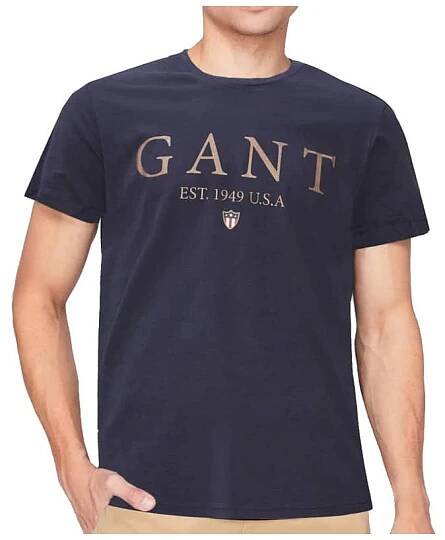 Pánské modré triko Gant