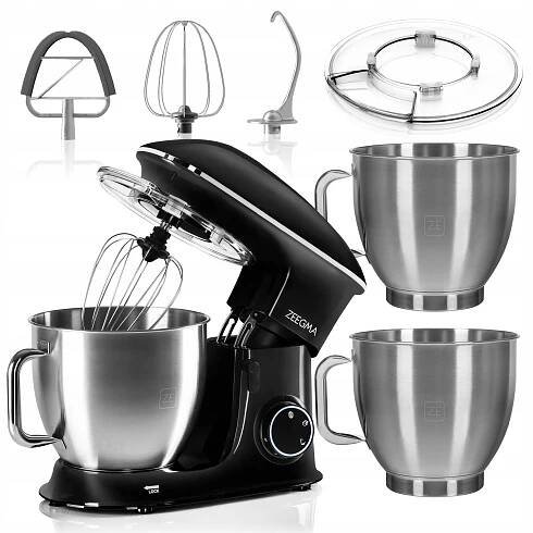 PLANETÁRNÍ KUCHYŇSKÝ ROBOT, MIXÉR 6,5 L, 2200 W, 3 MÍCHADLA, MÍSA