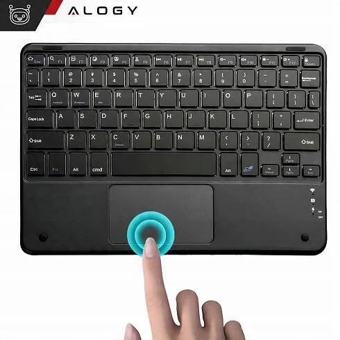Bezdrátová klávesnice Bluetooth touchpad USB-C tichá slim Černá Alogy Váha výrobku včetně jednotkového obalu 0.42 kg