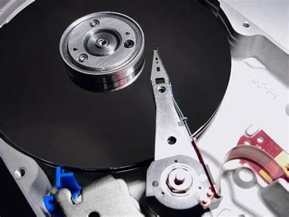 Overhead View of a Computer Hard Drive Wallpaper