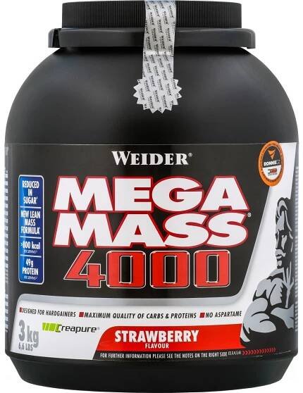 Weider Mega Mass 4000 - 3000 g jahoda od 1 235 Kč