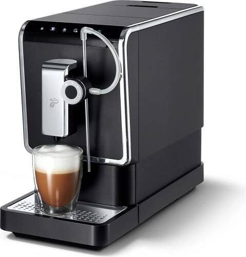 Tchibo Kaffeevollautomat Esperto Pro mit One Touch Funktion für Caffè Crema, Espresso, Cappuccino und Milchschaum, Anthrazit