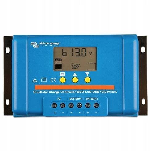 Solární regulátor PWM Victron Energy BlueSolar-light DUO 20A LCD a USB 12V/24V
