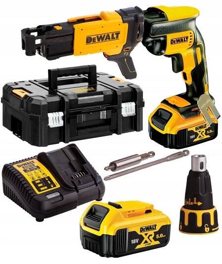 DeWALT DCF620P2K Aku šroubovák na sádrokarton (2x5,0Ah/18V) +DCF6202 zásobník na vruty