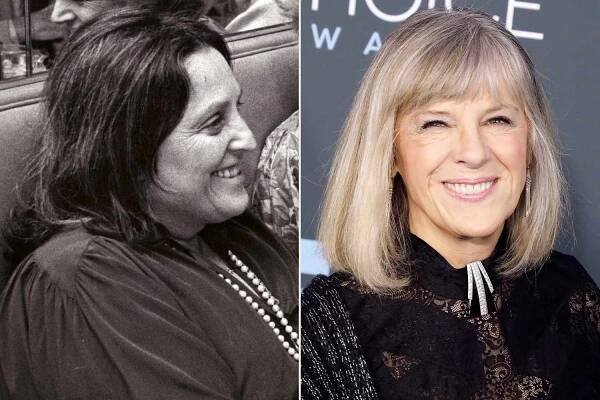Author Mildred Newman on June 27, 1978 in New York City ; Mimi Kennedy attends the 25th Annual Critics' Choice Awards on January 12, 2020 in Santa Monica, California.