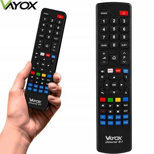 UNIVERZÁLNÍ DÁLKOVÝ OVLADAČ PRO TV DEKODÉR TUNERU DVD ALL-IN-ONE, PROGRAMOVATELNÝ VAYOX