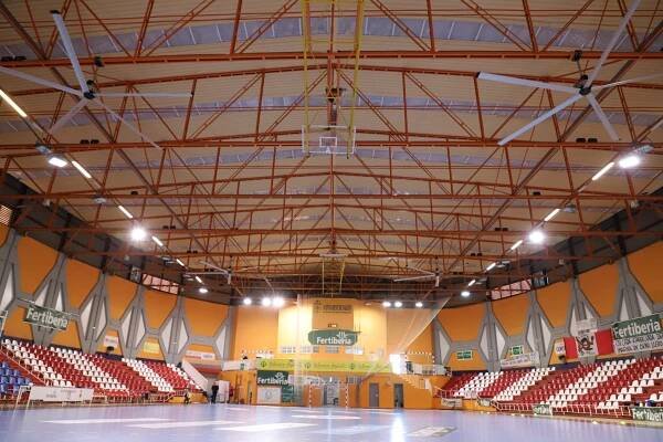 Installation of industrial ceiling fans in the Internúcleos de Sagunto pavilion