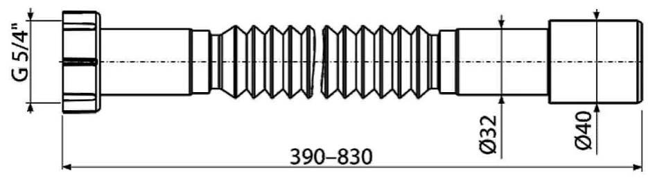 flexi připojení 5/4"x 32/40 - plast (390-830mm) - Sagittarius