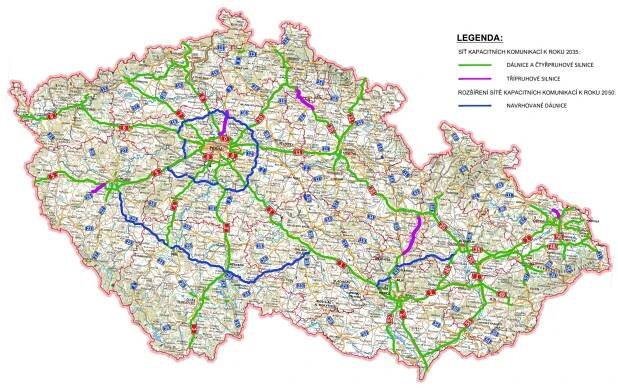 Až 500 kilometrů nových dálnic. Stát má plán až do roku 2050
