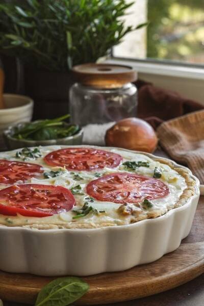 Špenátový koláč, Špenátový kiš s prosciuttom – Quiche