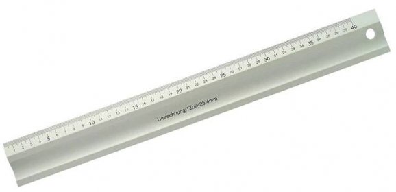 Pravítko hliníkové, délka stupnice 1000mm - Pravítka | BRUFUS s.r.o.