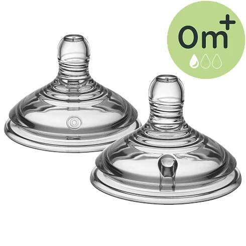 Tommee Tippee Náhradní savičky C2N pomalý průtok 2ks 0m+
