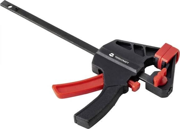 Jednoruční svěrka TOOLCRAFT TO-6743691 Rozpětí (max.):100 mm Vnější délka: 180 mm Délka vyložení:35 mm