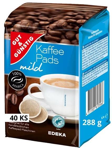 Kávové pody Mild Gut und Gunstig XXL 40 ks