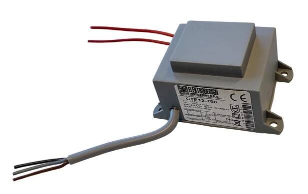 CTE 12/708 transformátor 230/12 V s časovým doběhem