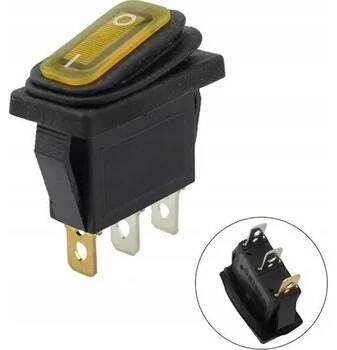 Hermetický spínač KCD3 12V žlutý 111