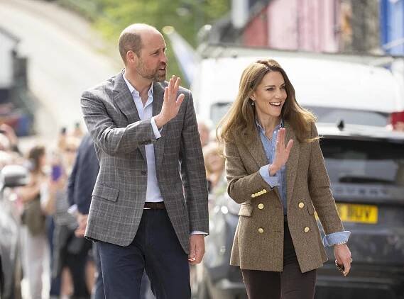 Prince William, Prince of Wales and Catherine, Princess of Wales visit Tobermory on the Isle of Mull
