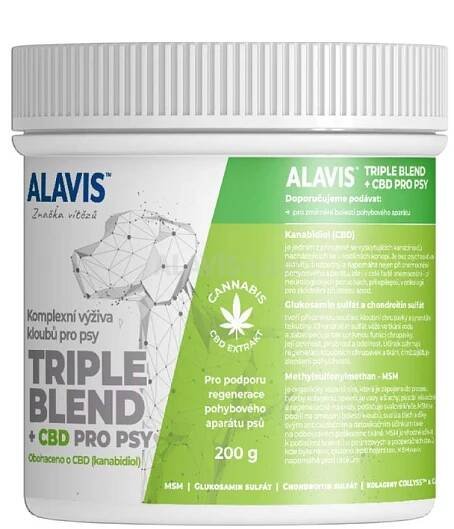 Alavis Triple Blend + CBD pro psy 200 g od 649 Kč