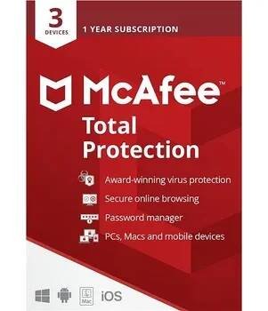 Antivir McAfee Total Protection pro 3 zařízení na 12 měsíců (elektronická licence)