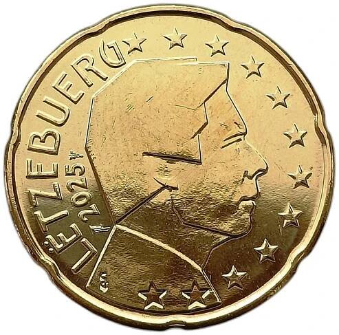 LUCEMBURSKO 20 EUROCENTŮ 2025 PRINC HENRYK MINCOVNA