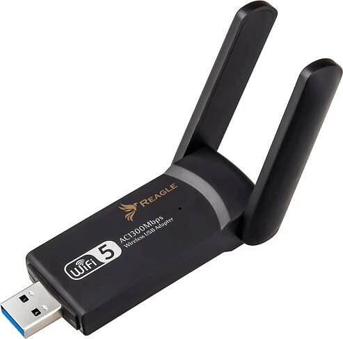 Externí síťový adaptér WI-FI USB 3.2 WiFi 1300Mbps 2,4GHz 5GHz