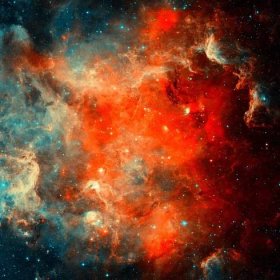 Barevná kosmická mlhovina. Prvky tohoto snímku poskytla NASA — Stock obrázek